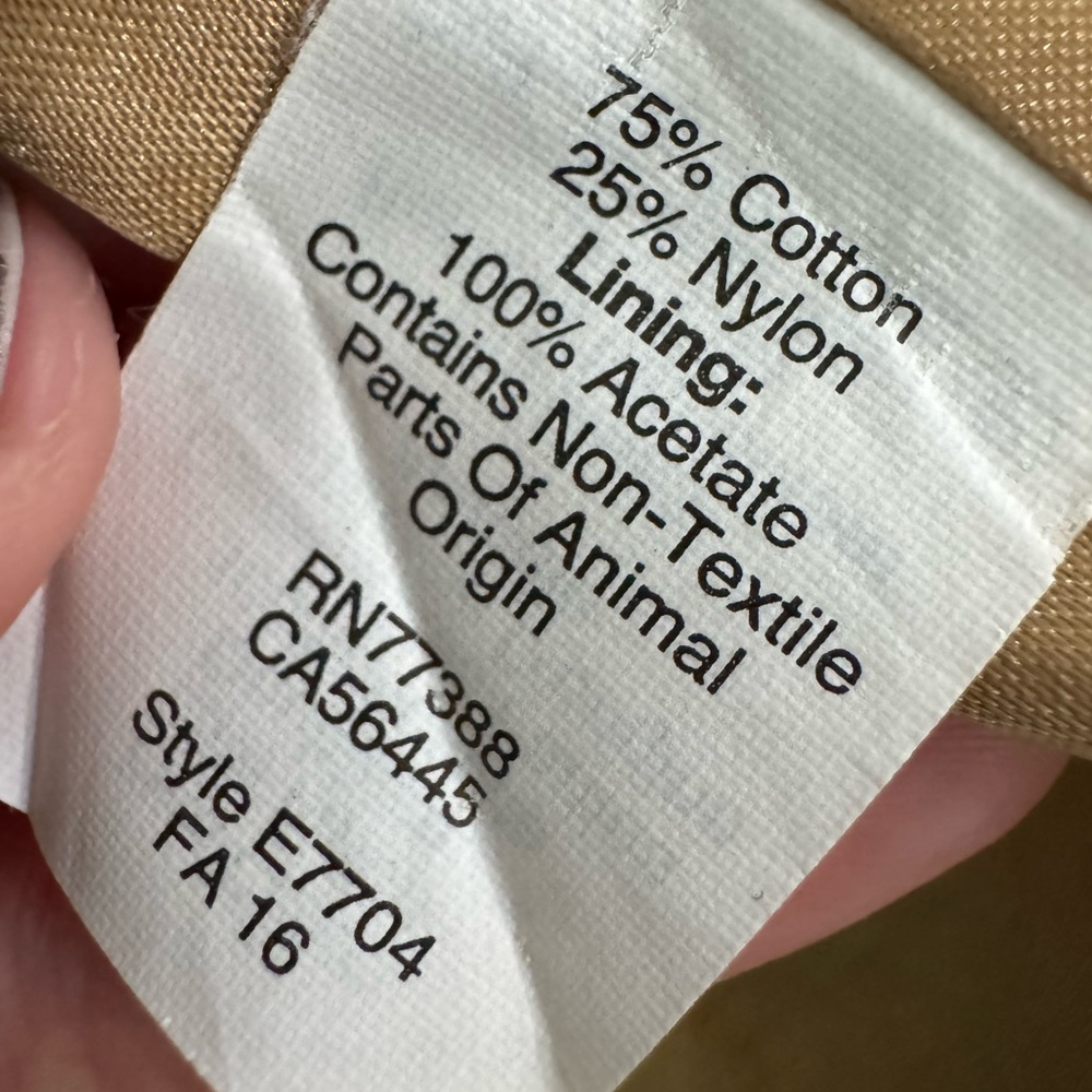 J. Crew Tan Trench Coat size 4 Petite - Picture 8 of 13